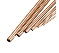 sourcing map Tube Cuivre 2mm 3mm 4mm 5mm 6mm 7mm Diamètre Externe x 0.5mm Paroi Épaisseur 300mm Longueur Sans Couture Rond Tuyau Paquet de 6