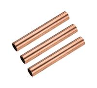 sourcing map Tube Cuivre Rond 15mm Diamètre Externe, 13mm Diamètre Intérieur, 1mm Paroi Épaisseur 10cm Longueur Droit Tuyau 3 Pcs