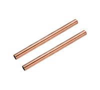sourcing map Tube Cuivre Rond 15mm Diamètre Externe, 13mm Diamètre Intérieur, 1mm Paroi Épaisseur 20cm Longueur Droit Tuyau 2 Pcs