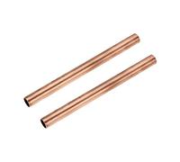 sourcing map Tube Cuivre Rond 16mm Diamètre Externe, 14mm Diamètre Intérieur, 1mm Paroi Épaisseur 20cm Longueur Droit Tuyau 2 Pcs