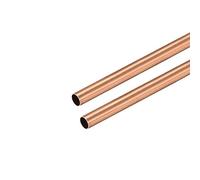 sourcing map Tube Cuivre Rond 4mm Diamètre Externe 0.2mm Paroi Épaisseur 300mm Long Droit Tuyau 2 Pcs