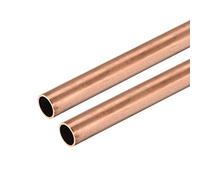 sourcing map Tube Cuivre Rond 7mm Diamètre Externe 0.5mm Paroi Épaisseur 300mm Long Droit Tuyau 2 Pcs