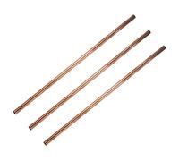 sourcing map Tube Cuivre Rond 8mm Diamètre Externe, 7.6mm Diamètre Intérieur, 0.2mm Paroi Épaisseur 30cm Longueur Droit Tuyau 3 Pcs