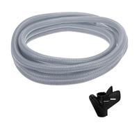 sourcing map Tube de protection en plastique flexible pour fils électriques, 23 mm ID 15 m x 15 m avec outil d'installation, résistant à la chaleur et au froid - Pour câbles électriques, gris