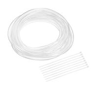 sourcing map Tube d'eau flexible en PVC transparent, 6 mm de diamètre intérieur x 8 mm de diamètre extérieur - 4 m de long - Tuyau d'eau en plastique léger avec attaches à glissière pour aquaponie