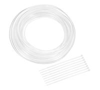 sourcing map Tube d'eau flexible en PVC transparent, 7 mm de diamètre intérieur x 9 mm de diamètre extérieur - 4 m de long - Tuyau d'eau en plastique léger avec attaches à glissière pour aquaponie