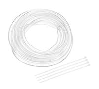 sourcing map Tube d'eau flexible en PVC transparent de 5 mm de diamètre intérieur x 7 mm de diamètre extérieur - Tuyau d'eau en plastique léger avec attaches à glissière pour aquaponie, tuyau d'air