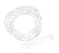 sourcing map Tube d'eau flexible en PVC transparent de 5 mm de diamètre intérieur x 8 mm de diamètre extérieur - Tuyau d'eau en plastique léger avec attaches à glissière pour aquaponie, tuyau d'air