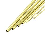 sourcing map Tube Laiton 1mm 1.5mm 2mm 2.5mm 3mm 3.5mm Diamètre Externe X 0.2mm Paroi Épaisseur 300mm Longueur Sans Couture Rond Tuyau Paquet de 6