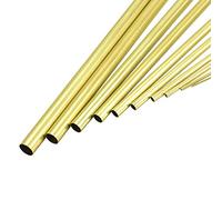 sourcing map Tube Laiton 1mm 2mm 3mm 4mm 5mm 6mm 7mm 8mm 9mm 10mm Diamètre Externe x 0.2mm Paroi Épaisseur 300mm Longueur Sans Couture Rond Tuyau Paquet de 10