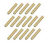 sourcing map Tube Laiton 5mm Diamètre Extérieur 1mm Paroi Épaisseur 30mm Longueur Tuyau pour Bricolage 16Pcs