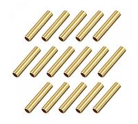 sourcing map Tube Laiton 6mm Diamètre Extérieur 0,5mm Paroi Épaisseur 30mm Longueur Tuyau pour Bricolage 16Pcs