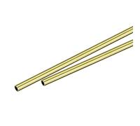 sourcing map Tube Laiton Rond 2.5mm OD 0.25mm Mur Épaisseur 300mm Longueur Tuyau 2Pcs
