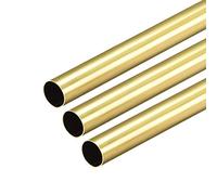 sourcing map Tube Laiton Rond 300mm Longueur 9.5mm Diamètre Externe 0.2mm Paroi Épaisseur Sans Couture Droit Tuyau 3 Pcs