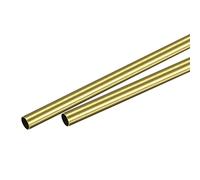 sourcing map Tube Laiton Rond 6mm Diamètre Externe 0,25mm Mur Épaisseur 300mm Longueur Tuyau 2 Pcs