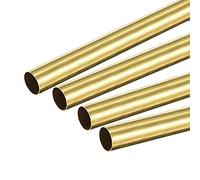 sourcing map Tube Laiton Rond 9.5mm Diamètre Externe 0.2mm Paroi Épaisseur 300mm Longueur Tuyau 4 Pcs