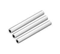 sourcing map Tube Rond en Aluminium 6063, 10mm OD 6mm ID 10cm de Longueur Tuyau Tube pour Industrie DIY Projets, 3 Pcs