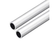 sourcing map Tube Rond en Aluminium 6063, 16mm OD 12mm ID 20cm de Longueur Tuyau Tube pour Industrie DIY Projets, 2 Pcs