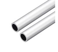 sourcing map Tube Rond en Aluminium 6063, 19mm OD 15mm ID 20cm de Longueur Tuyau Tube pour Industrie DIY Projets, 2 Pcs