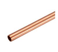 sourcing map Tube rond en cuivre pur, sans couture, 12 mm de diamètre extérieur x 1 mm d'épaisseur de paroi x 300 mm de long, pour bricolage, artisanat, industrie, construction