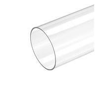 sourcing map Tube rond rigide en polycarbonate transparent 86 mm x 90 mm x 350 mm