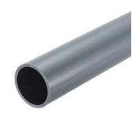 sourcing map Tube rond rigide en PVC - 36,8 mm x 42 mm x 20,3 cm de long - Gris clair - Résistant aux impacts - Pour tuyaux d'eau et travaux manuels