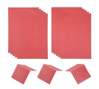 sourcing map Tuiles de Toit Miniature En PVC, Modèle de Tuiles de Toit Miniatures Construction de Modèles Pour Maisons Poupées, Échelle 1:75, 29,5X19,5 cm/1,16X0,76", Rouge, Lot de 10