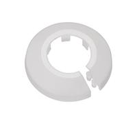 sourcing map Tuyau Couverture Décoration 25mm PP Plastique Radiateur Écusson Eau Tuyau Ligne Vidange Couverture Blanc 10Pcs