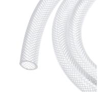 sourcing map Tuyau d'arrosage tressé en PVC transparent haute pression de 3 m pour tubes industriels, pompes, 15,9 mm x 21 mm