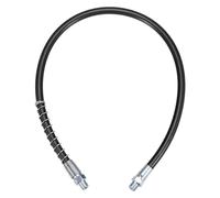 Sourcing Map Tuyau de pistolet à graisse, 60 cm, 10 000 psi, ressort flexible haute pression, libération rapide de la graisse avec coupleur, filetage NPT de 0,3 cm, noir