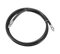 sourcing map Tuyau de pistolet à graisse de 150 cm 10 000 psi à ressort flexible haute pression à dégagement rapide avec coupleur filetage NPT de 0,3 cm pour pistolet à graisse, noir