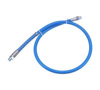 sourcing map Tuyau de pistolet à graisse de 80 cm 10 000 psi à ressort flexible haute pression à dégagement rapide avec coupleur filetage NPT de 0,3 cm pour pistolet à graisse, bleu