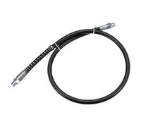 sourcing map Tuyau de pistolet à graisse de 80 cm 10 000 psi à ressort flexible haute pression à dégagement rapide avec coupleur filetage NPT de 0,3 cm pour pistolet à graisse, noir