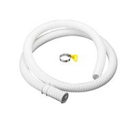 sourcing map Tuyau de vidange universel pour climatiseur - 16 mm x 1 m - Avec collier de serrage - Pour machine à laver - Blanc