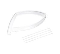 sourcing map Tuyau d'eau flexible en PVC transparent, 45 mm x 53 mm de long - Tuyau d'eau en vinyle transparent léger avec attaches à glissière pour aquaponie, tuyau d'air, irrigation