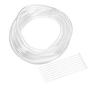 sourcing map Tuyau d'eau flexible en PVC transparent, 8 mm de diamètre intérieur x 10 mm de diamètre extérieur - 4 m de long - Tuyau d'eau en plastique léger avec attaches à glissière pour aquaponie