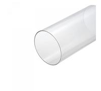 sourcing map Tuyau en acrylique, clair, rigide, rond, 125 mm de diamètre intérieur, 130 mm de diamètre extérieur, 25,4 cm pour lampes et lanternes, système de refroidissement à eau