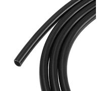 sourcing map Tuyau en Silicone 3mm ID 4mm OD 5 Mètre de Long Noir Tuyau d'Arrosage Haute Température