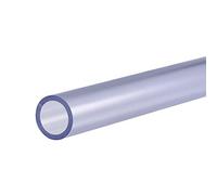sourcing map Tuyau Rigide en PVC Rond Tube PVC 15mm Diamètre Interne 20mm Diamètre Externe 0.3 m Transparent Bleu Haut Transparence pour Eau Tube Artisanats Présentoirs