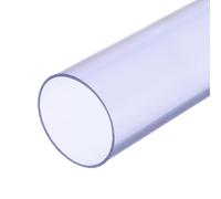 sourcing map Tuyau rigide en PVC transparent de 10,2 cm x 100 mm x 110 mm de diamètre extérieur - Résistant aux impacts pour tuyau d'eau, aquarium, serre, jardin - Bleu transparent