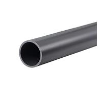 sourcing map Tuyau rond rigide en PVC - 28 mm x 32 mm x 0,65 m - Gris clair - Résistant aux impacts - Pour tuyaux d'eau, travaux manuels