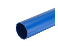sourcing map Tuyau rond rigide en PVC bleu de 4,1 cm (DI x DE x L) - Résistant aux impacts - Pour tuyau d'eau, aquarium, serre, jardin - Bleu