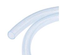 sourcing map Tuyau tressé en PVC renforcé 12 mm ID 2 m Transparent Haute pression pour tuyau d'arrosage