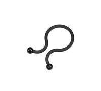 sourcing map Twist Lock Câble Fil Attaches Nylon U Forme Économiser Espace 18mm Dia Noir 50Pcs