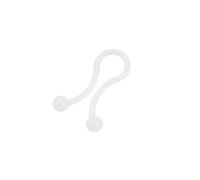 sourcing map Twist Lock Câble Fil Attaches Nylon U Forme Économiser Espace 7.3mm Dia Blanc 200Pcs
