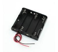 sourcing map Unique Côté 4 x 1.5V AA Batterie Boîtier Support Noir