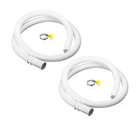 sourcing map Universel Climatisateur Drainage Tuyau 16mm ID 3.3ft avec PInce pour AC Unités Lave-linge, Blanc Paquet de 2