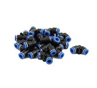 sourcing map Uxcell20Pcs 8mm Diamètre L Type Tube Tuyau Pneumatique Air Rapide Raccord Pousser Connecteur
