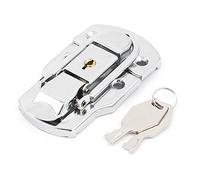 sourcing map Valise bagages Tronc thorax bascule métalliques verrouillage Verrouillage capture touches w Couleur Argenté