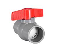 sourcing map Vanne À Bille En PVC 40mm Pour Tuyau D'Alimentation Eau gris